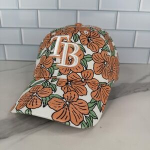 Tampa Bay Rays‎ Hat Cap Strap Back Womens Orange White 47 Baseball Floral Print